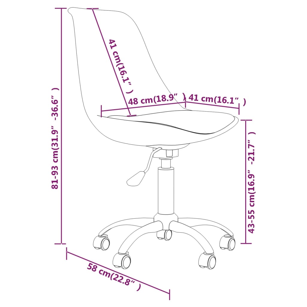 Eetkamerstoelen 4 st draaibaar stof crèmekleurig is nu te koop bij PeponiXL, paradijselijk wonen!