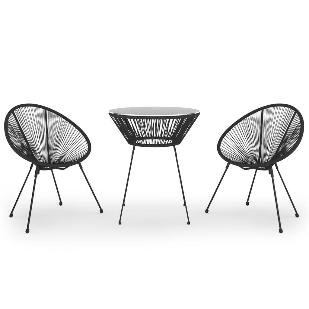 3-delige Tuinset zwart is nu te koop bij PeponiXL, paradijselijk wonen!