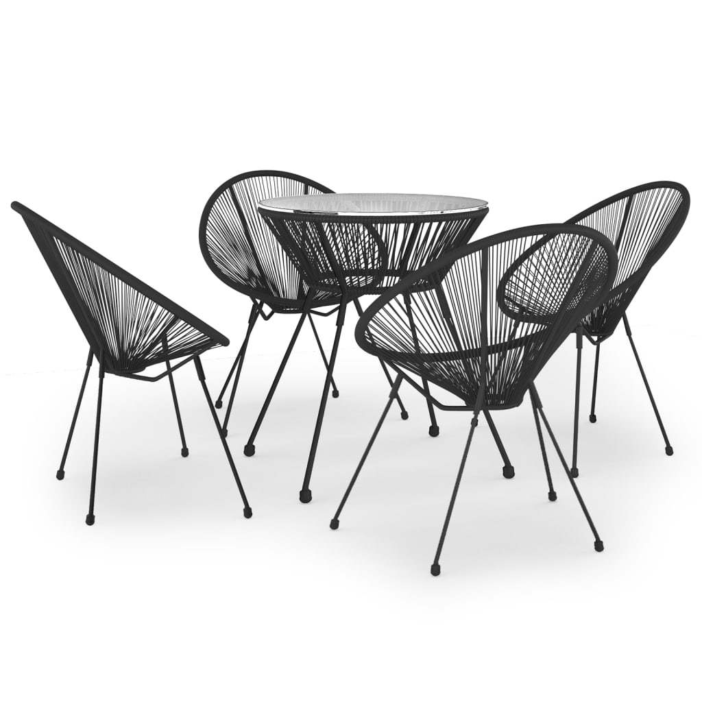 5-delige Tuinset zwart is nu te koop bij PeponiXL, paradijselijk wonen!