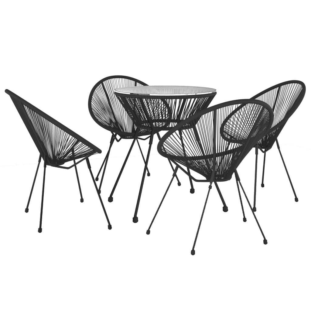 5-delige Tuinset zwart is nu te koop bij PeponiXL, paradijselijk wonen!