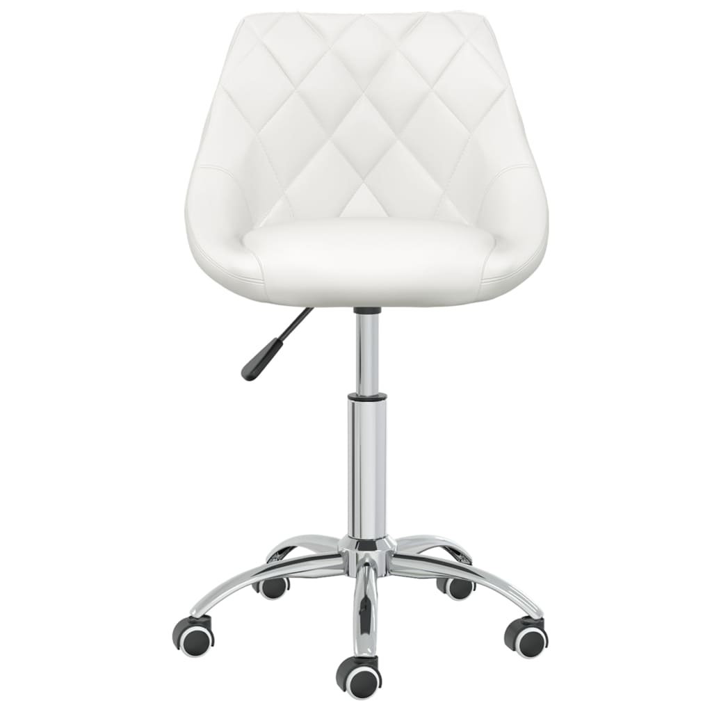 Eetkamerstoelen draaibaar 4 st kunstleer wit is nu te koop bij PeponiXL, paradijselijk wonen!