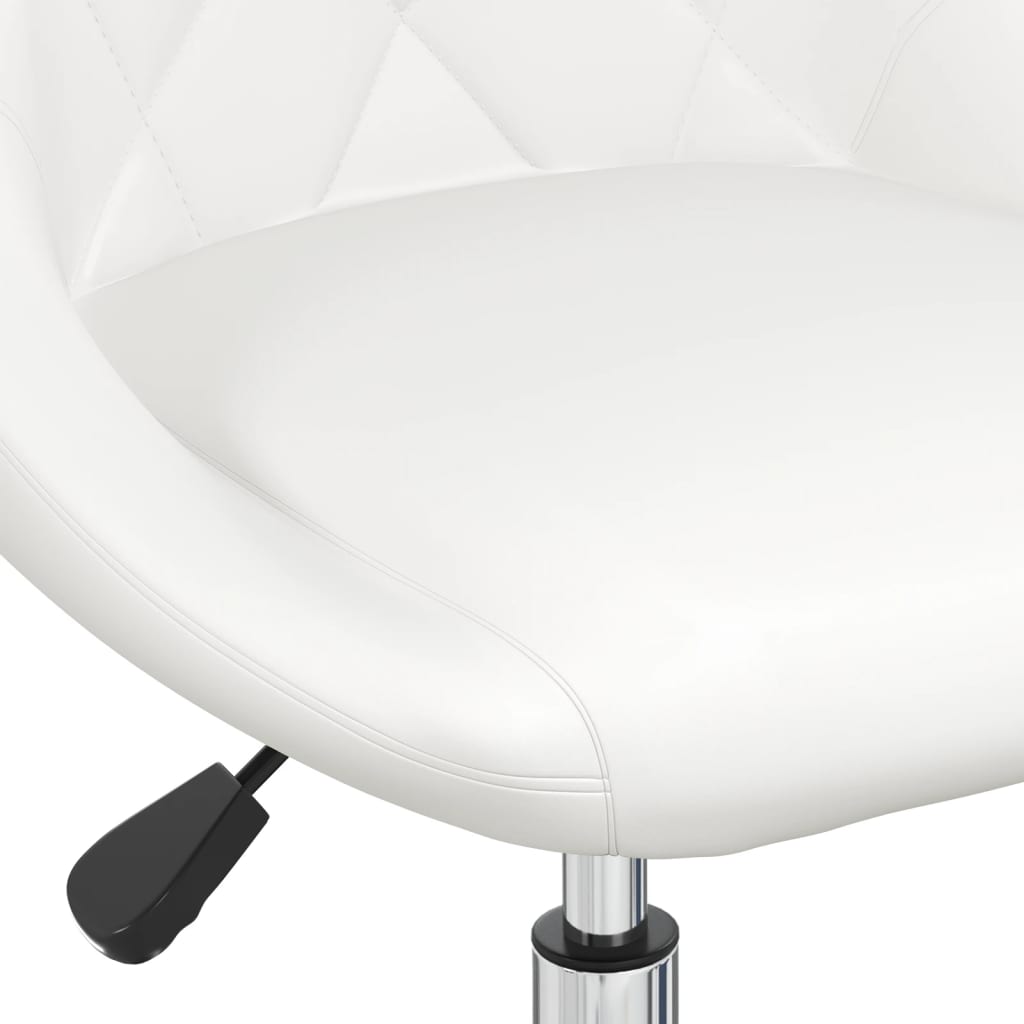 Eetkamerstoelen draaibaar 4 st kunstleer wit is nu te koop bij PeponiXL, paradijselijk wonen!