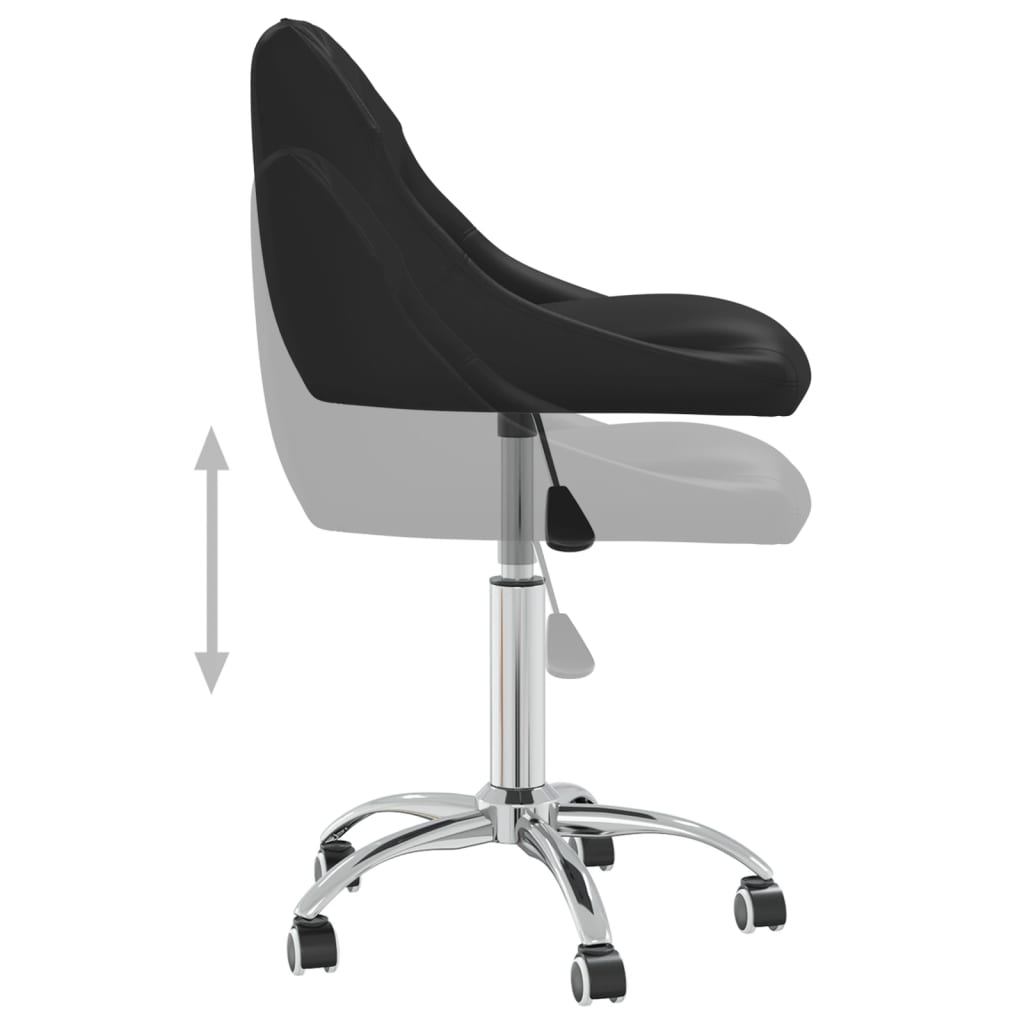Eetkamerstoelen draaibaar 6 st kunstleer zwart is nu te koop bij PeponiXL, paradijselijk wonen!