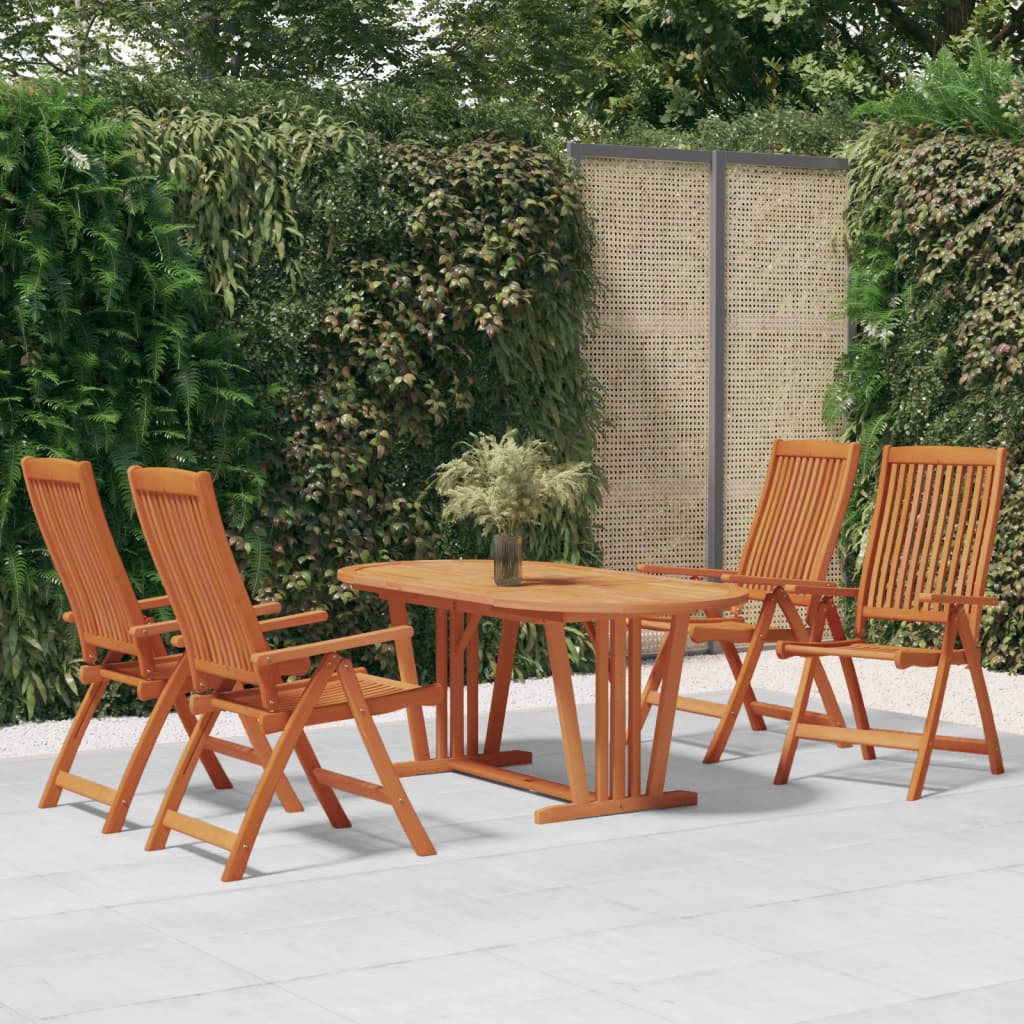 5-delige Tuinset massief eucalyptushout is nu te koop bij PeponiXL, paradijselijk wonen!