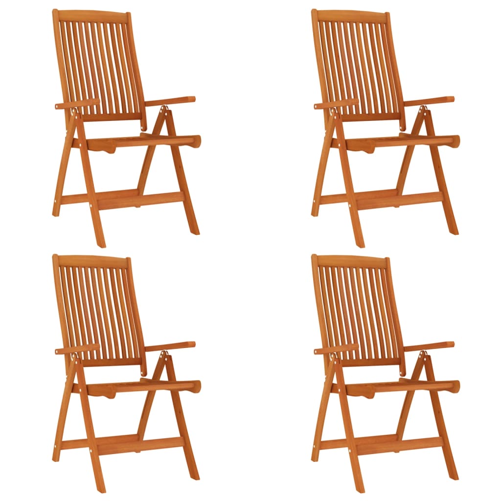 Tuinstoelen 4 st inklapbaar massief eucalyptushout is nu te koop bij PeponiXL, paradijselijk wonen!