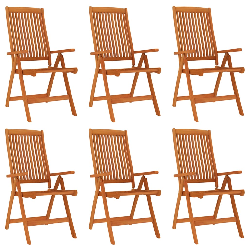 Tuinstoelen 6 st inklapbaar massief eucalyptushout is nu te koop bij PeponiXL, paradijselijk wonen!