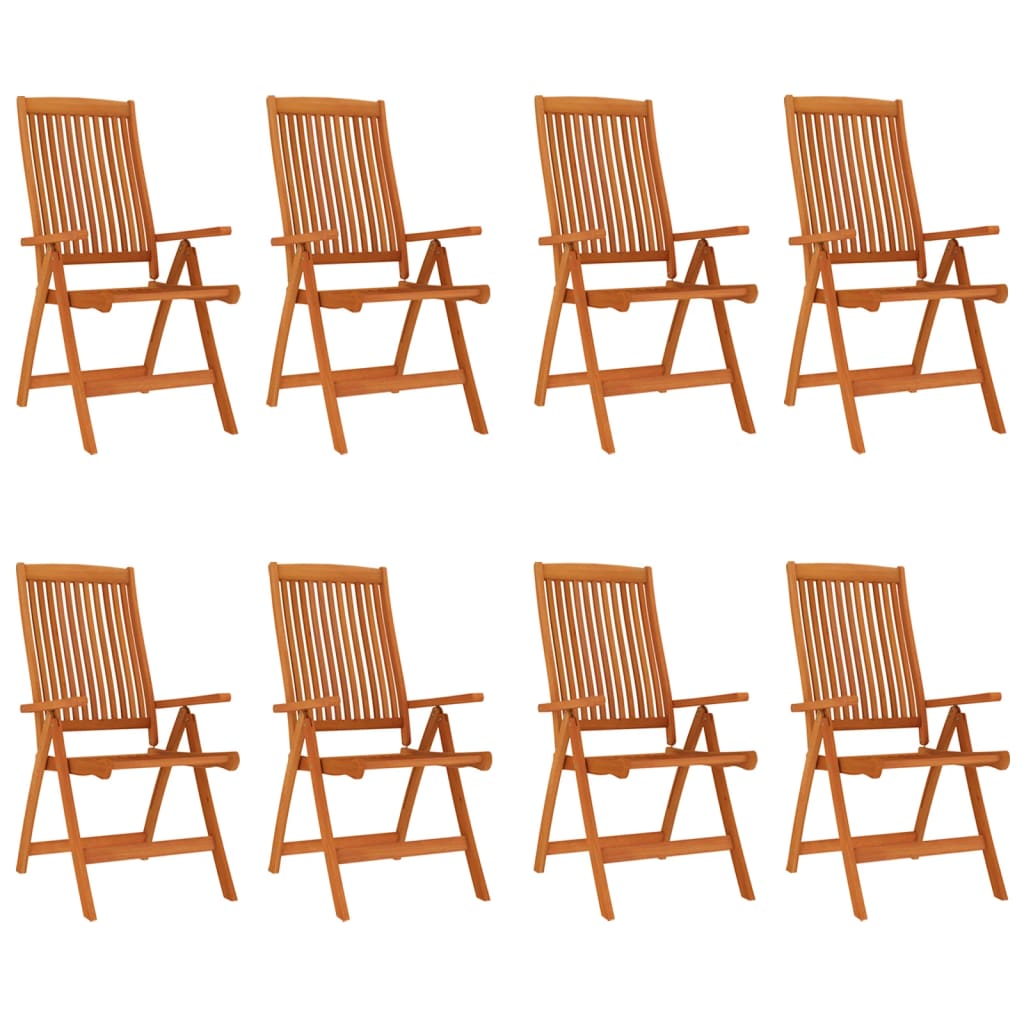 Tuinstoelen 8 st inklapbaar massief eucalyptushout is nu te koop bij PeponiXL, paradijselijk wonen!