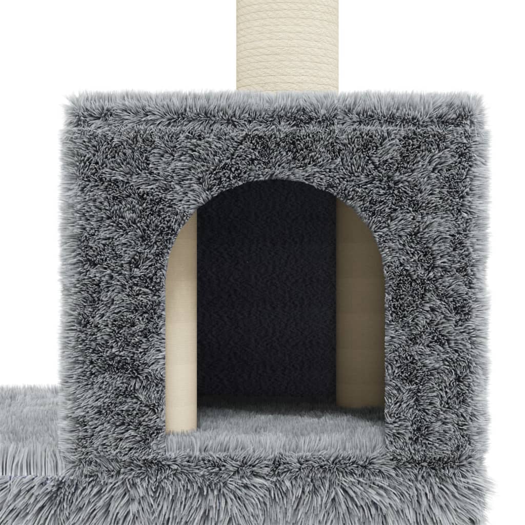 Kattenmeubel met sisal krabpalen 188 cm lichtgrijs is nu te koop bij PeponiXL, paradijselijk wonen!