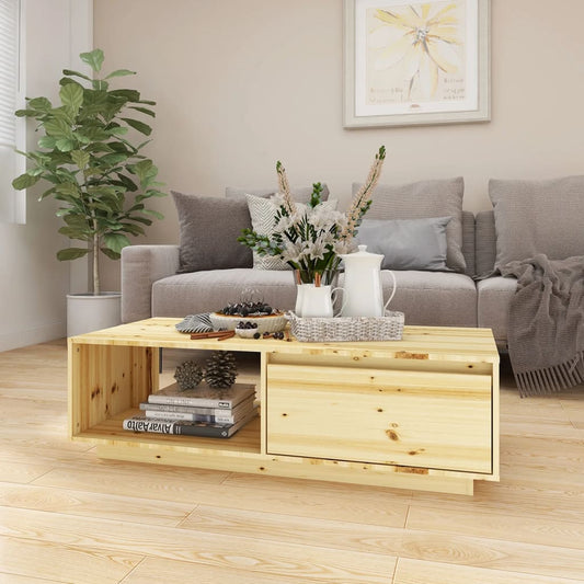 Salontafel 110x50x33,5 cm massief vurenhout is nu te koop bij PeponiXL, paradijselijk wonen!