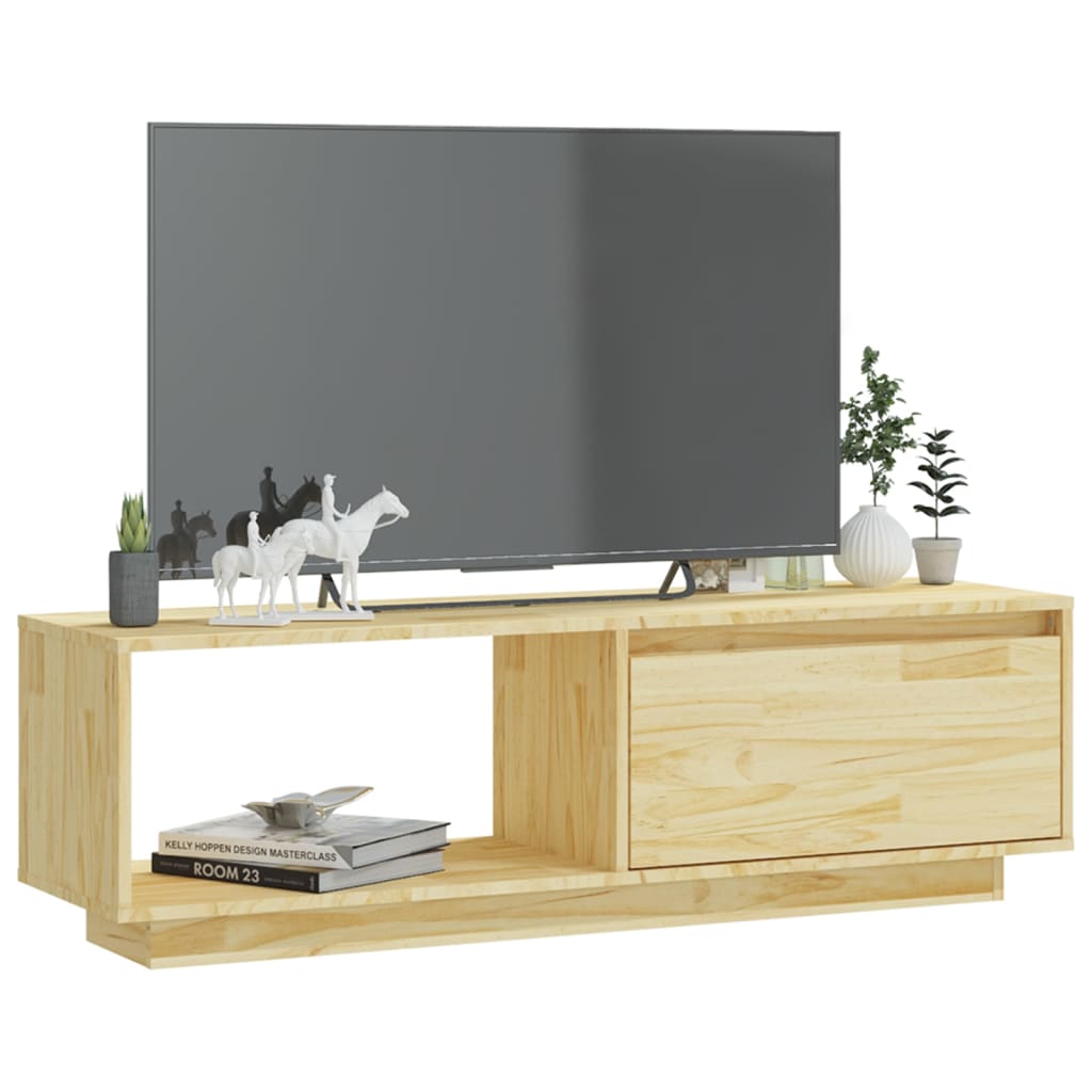 Tv-meubel 110x30x33,5 cm massief grenenhout is nu te koop bij PeponiXL, paradijselijk wonen!