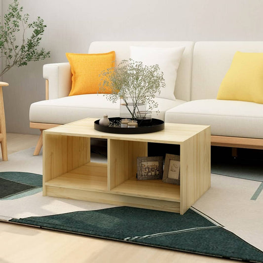 809906 vidaXL Salontafel 75x50x33,5 cm Massief Hout Grenen is nu te koop bij PeponiXL, paradijselijk wonen!