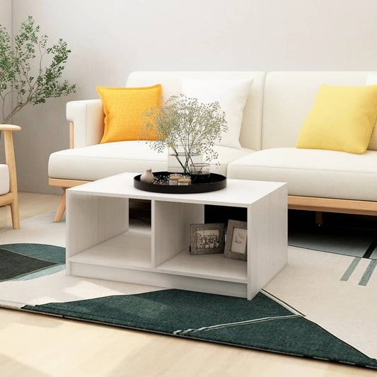 Salontafel 75x50x33,5 cm massief grenenhout wit is nu te koop bij PeponiXL, paradijselijk wonen!