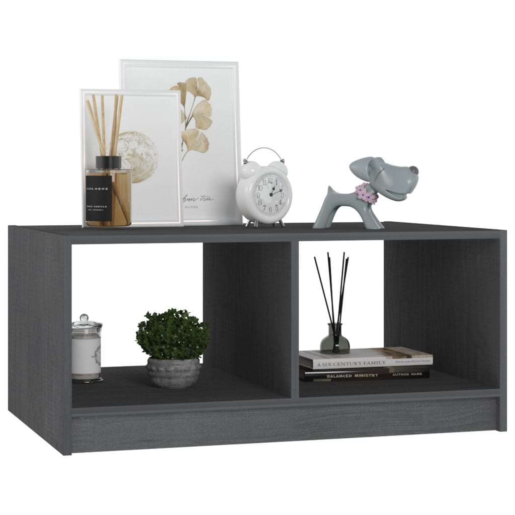 Salontafel 75x50x33,5 cm massief grenenhout grijs is nu te koop bij PeponiXL, paradijselijk wonen!