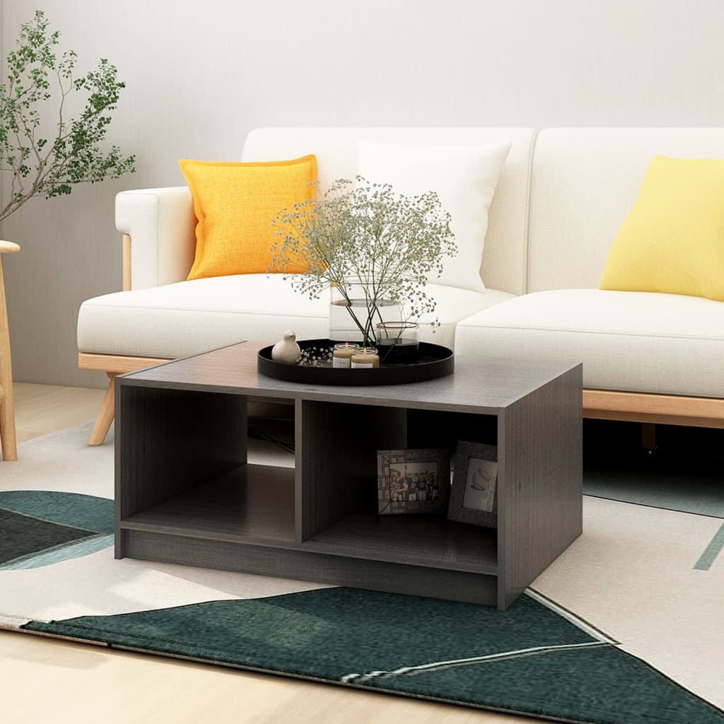 Salontafel 75x50x33,5 cm massief grenenhout grijs is nu te koop bij PeponiXL, paradijselijk wonen!