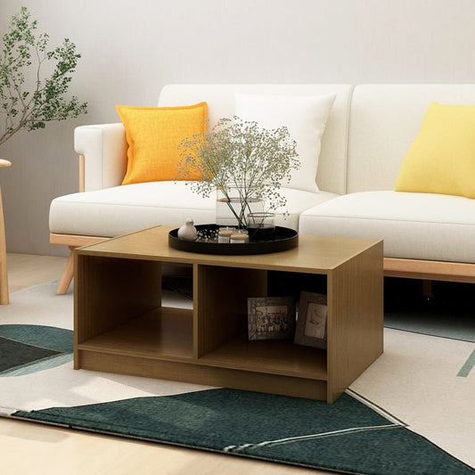 Salontafel 75x50x33,5 cm massief grenenhout honingbruin is nu te koop bij PeponiXL, paradijselijk wonen!