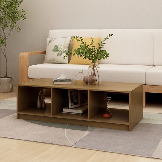 Salontafel 110x50x34 cm massief grenenhout honingbruin is nu te koop bij PeponiXL, paradijselijk wonen!