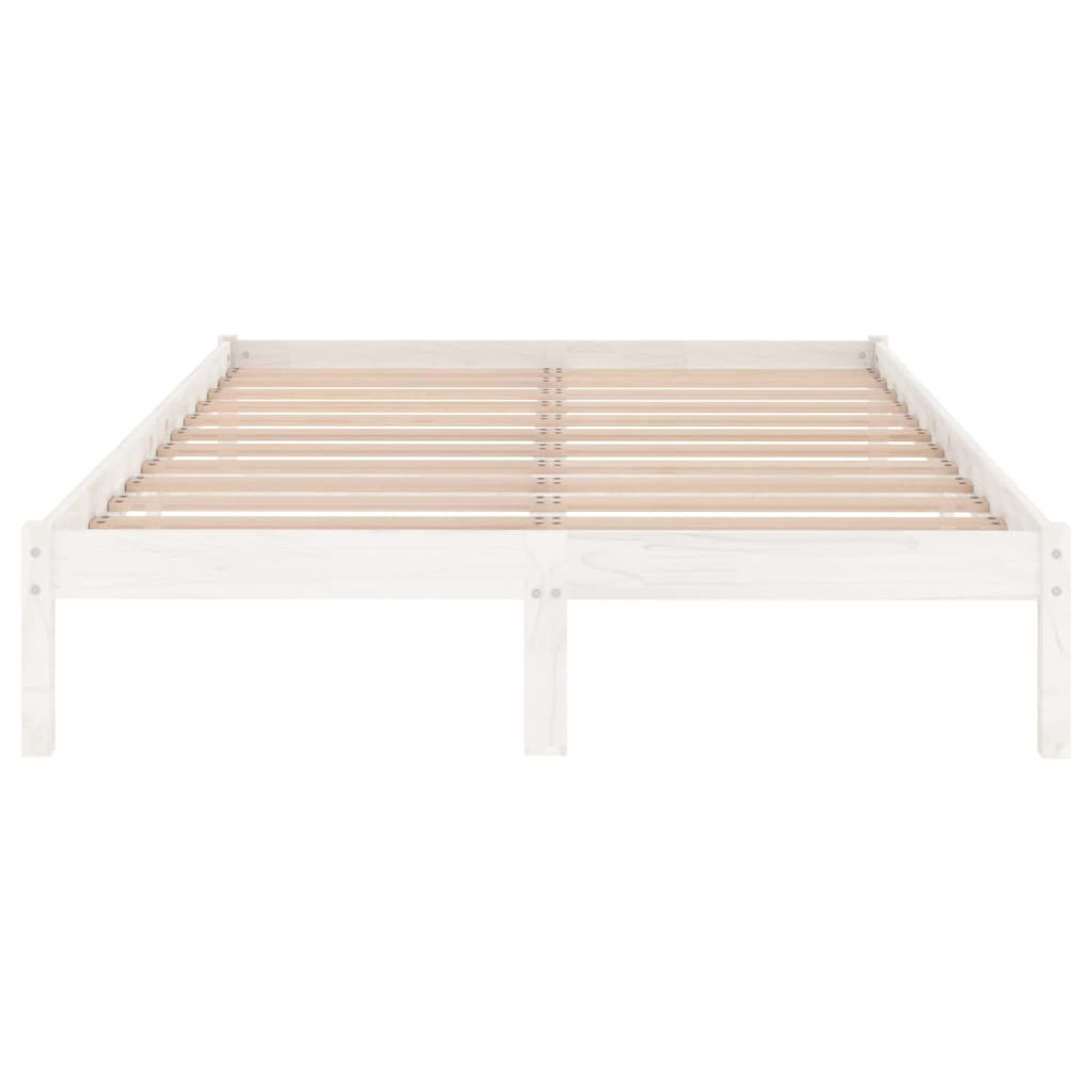 Bedframe massief grenenhout wit 140x190 cm is nu te koop bij PeponiXL, paradijselijk wonen!