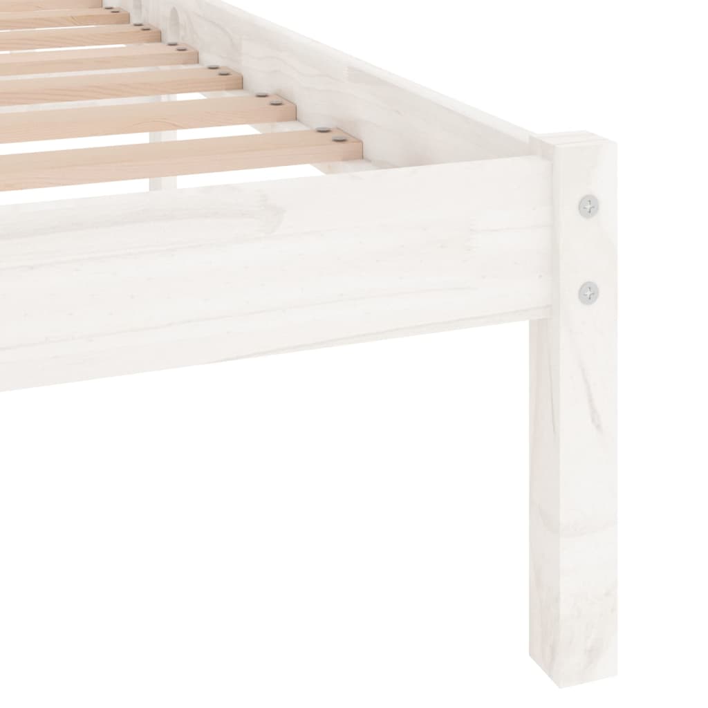 Bedframe massief grenenhout wit 140x190 cm is nu te koop bij PeponiXL, paradijselijk wonen!