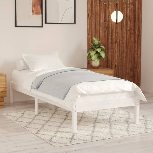 Bedframe massief grenenhout wit 90x200 cm is nu te koop bij PeponiXL, paradijselijk wonen!