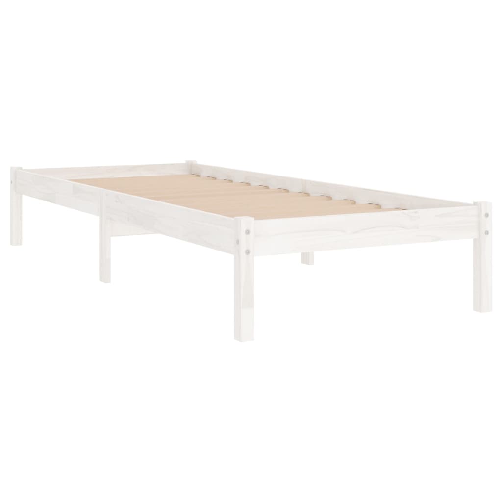 Bedframe massief grenenhout wit 100x200 cm is nu te koop bij PeponiXL, paradijselijk wonen!