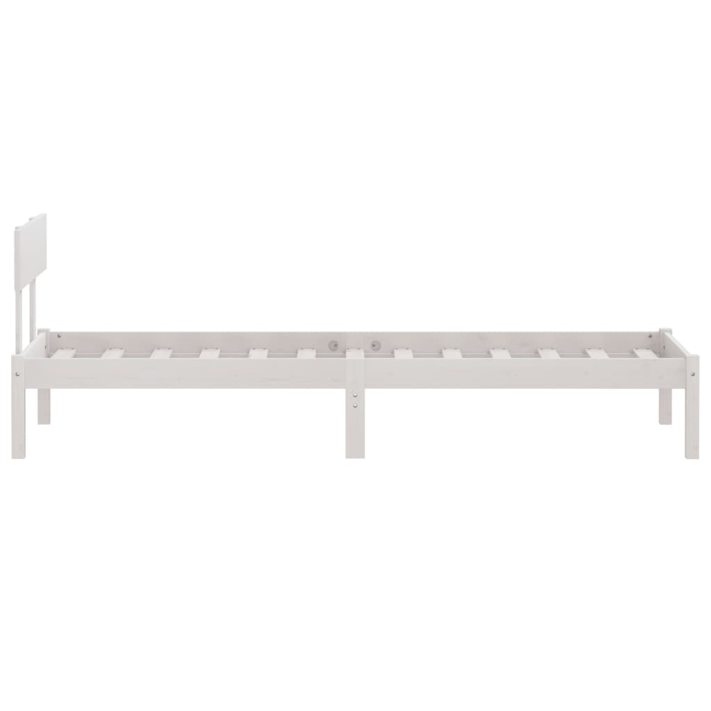Bedframe massief grenenhout wit 90x200 cm is nu te koop bij PeponiXL, paradijselijk wonen!