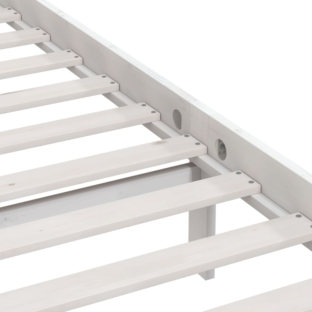 Bedframe massief grenenhout wit 90x200 cm is nu te koop bij PeponiXL, paradijselijk wonen!