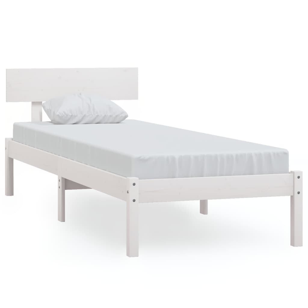 Bedframe massief grenenhout wit 100x200 cm is nu te koop bij PeponiXL, paradijselijk wonen!