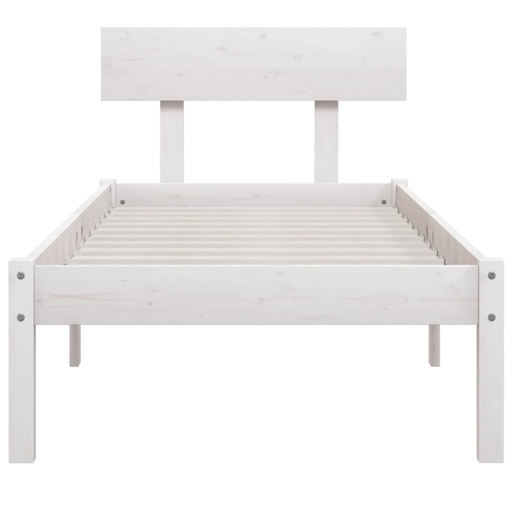 Bedframe massief grenenhout wit 100x200 cm is nu te koop bij PeponiXL, paradijselijk wonen!