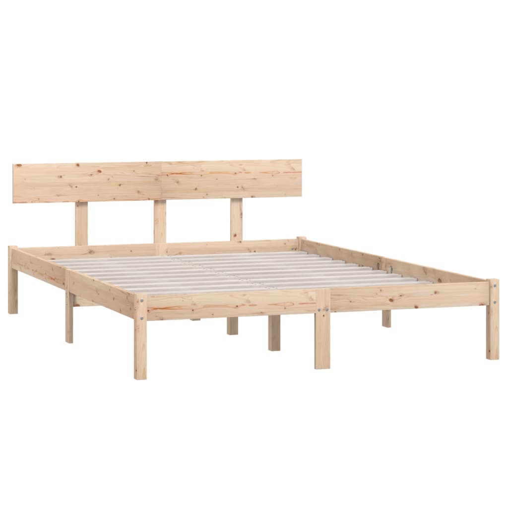 Bedframe zonder matras massief hout 140x200 cm is nu te koop bij PeponiXL, paradijselijk wonen!