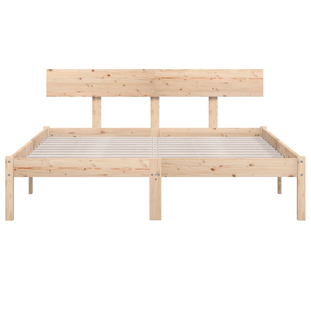 Bedframe zonder matras massief hout 160x200 cm is nu te koop bij PeponiXL, paradijselijk wonen!