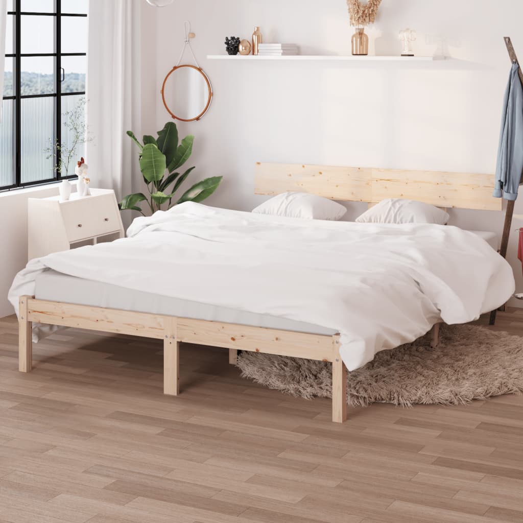 Bedframe zonder matras massief hout 160x200 cm is nu te koop bij PeponiXL, paradijselijk wonen!
