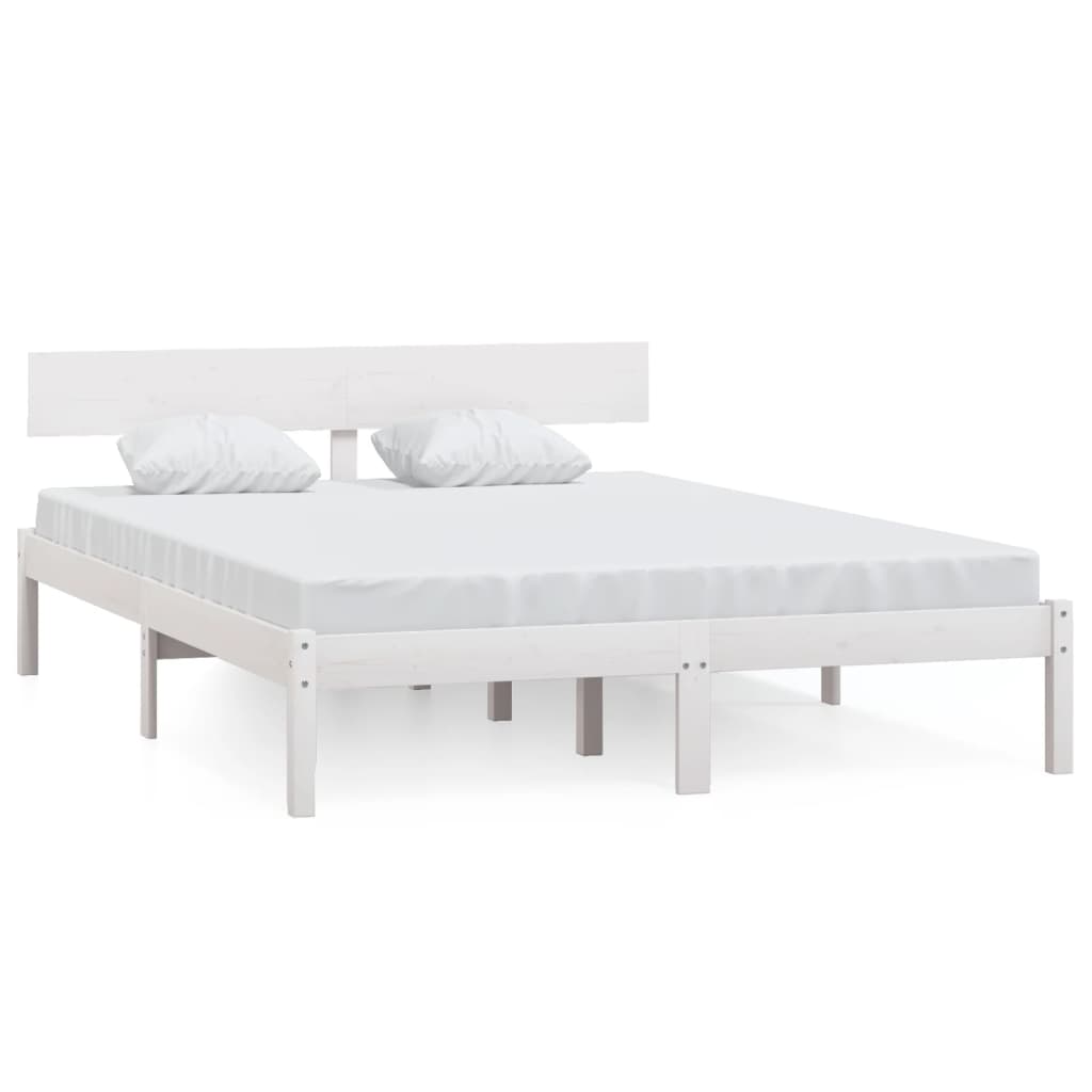 Bedframe massief grenenhout wit 160x200 cm is nu te koop bij PeponiXL, paradijselijk wonen!