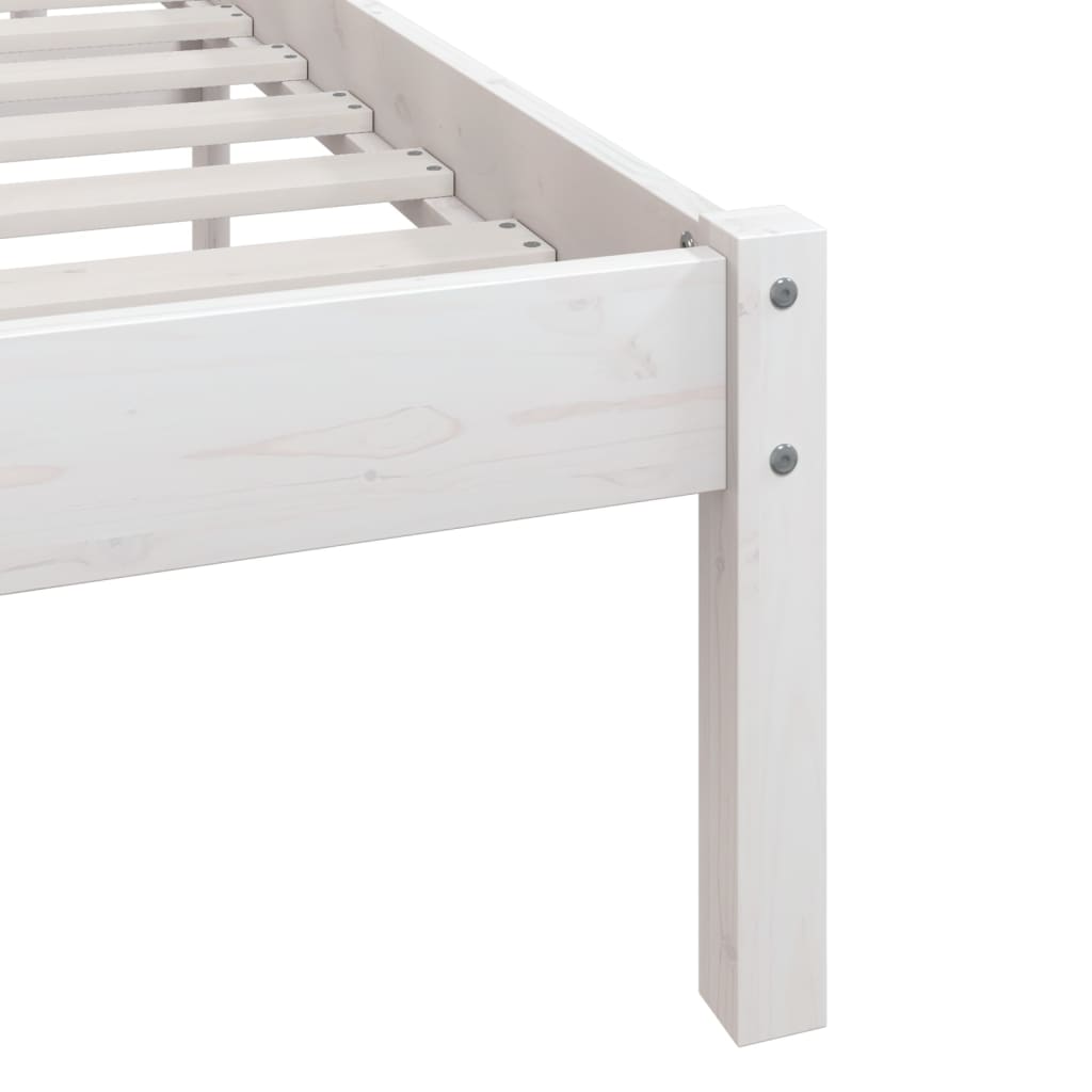 Bedframe massief grenenhout wit 160x200 cm is nu te koop bij PeponiXL, paradijselijk wonen!