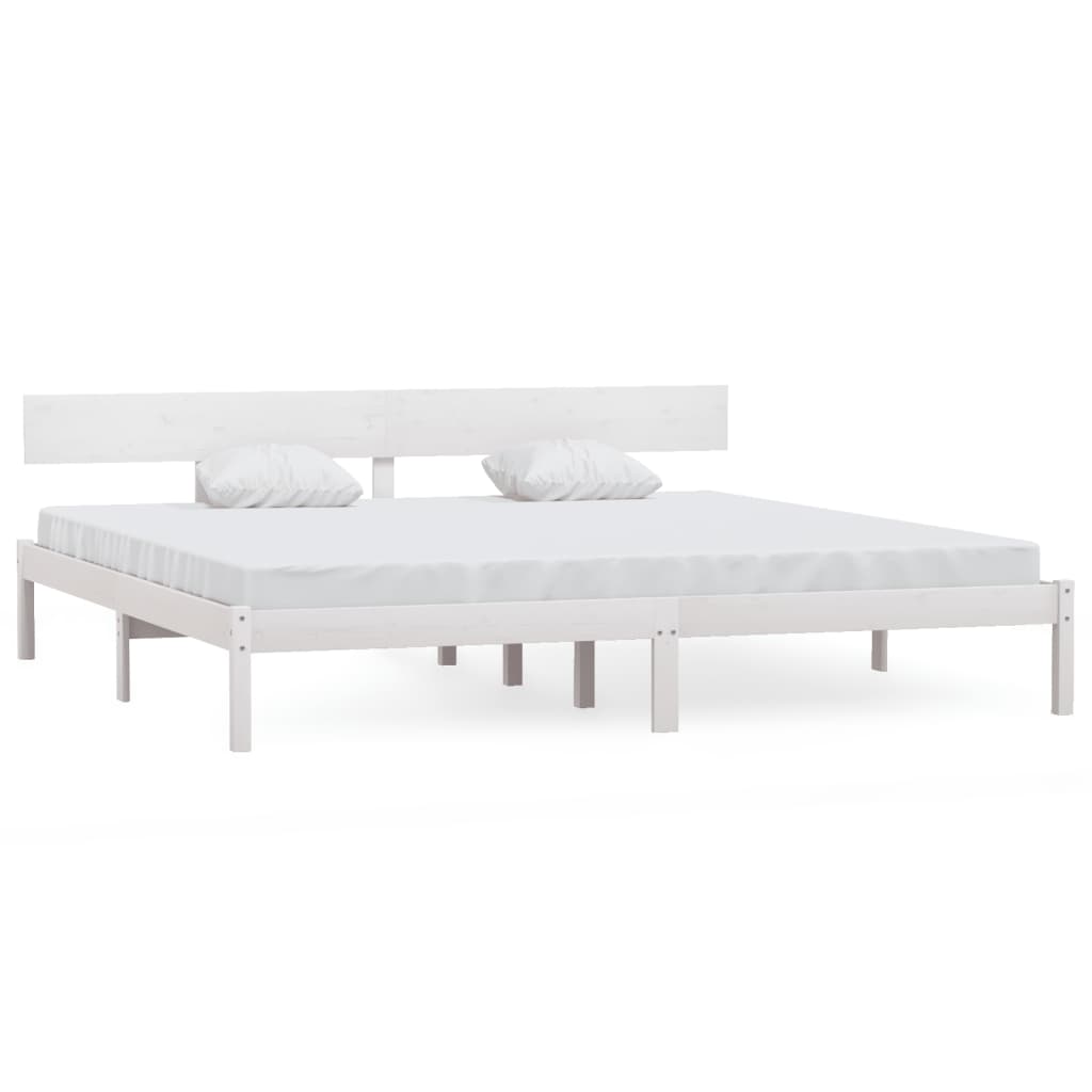 Bedframe massief grenenhout wit 180x200 cm is nu te koop bij PeponiXL, paradijselijk wonen!