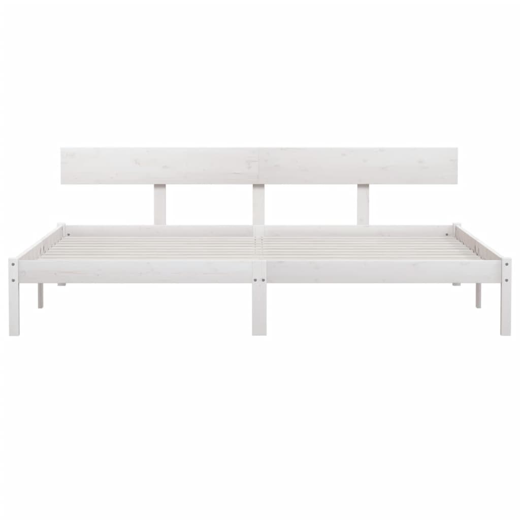 Bedframe massief grenenhout wit 180x200 cm is nu te koop bij PeponiXL, paradijselijk wonen!