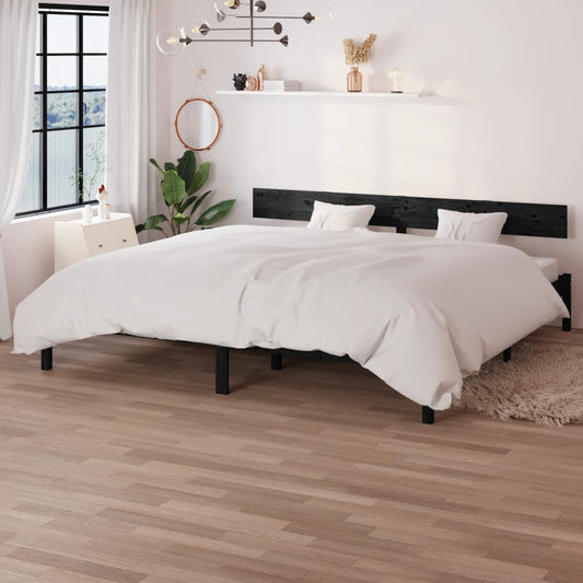 Bedframe massief grenenhout zwart 180x200 cm is nu te koop bij PeponiXL, paradijselijk wonen!