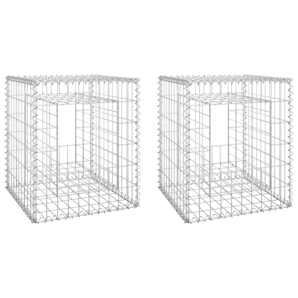 Schanskorf palen 2 st 50x50x60 cm ijzer is nu te koop bij PeponiXL, paradijselijk wonen!