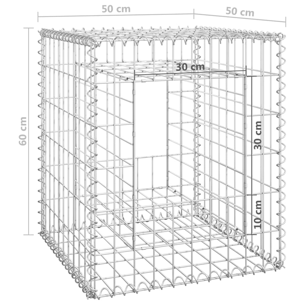 Schanskorf palen 2 st 50x50x60 cm ijzer is nu te koop bij PeponiXL, paradijselijk wonen!