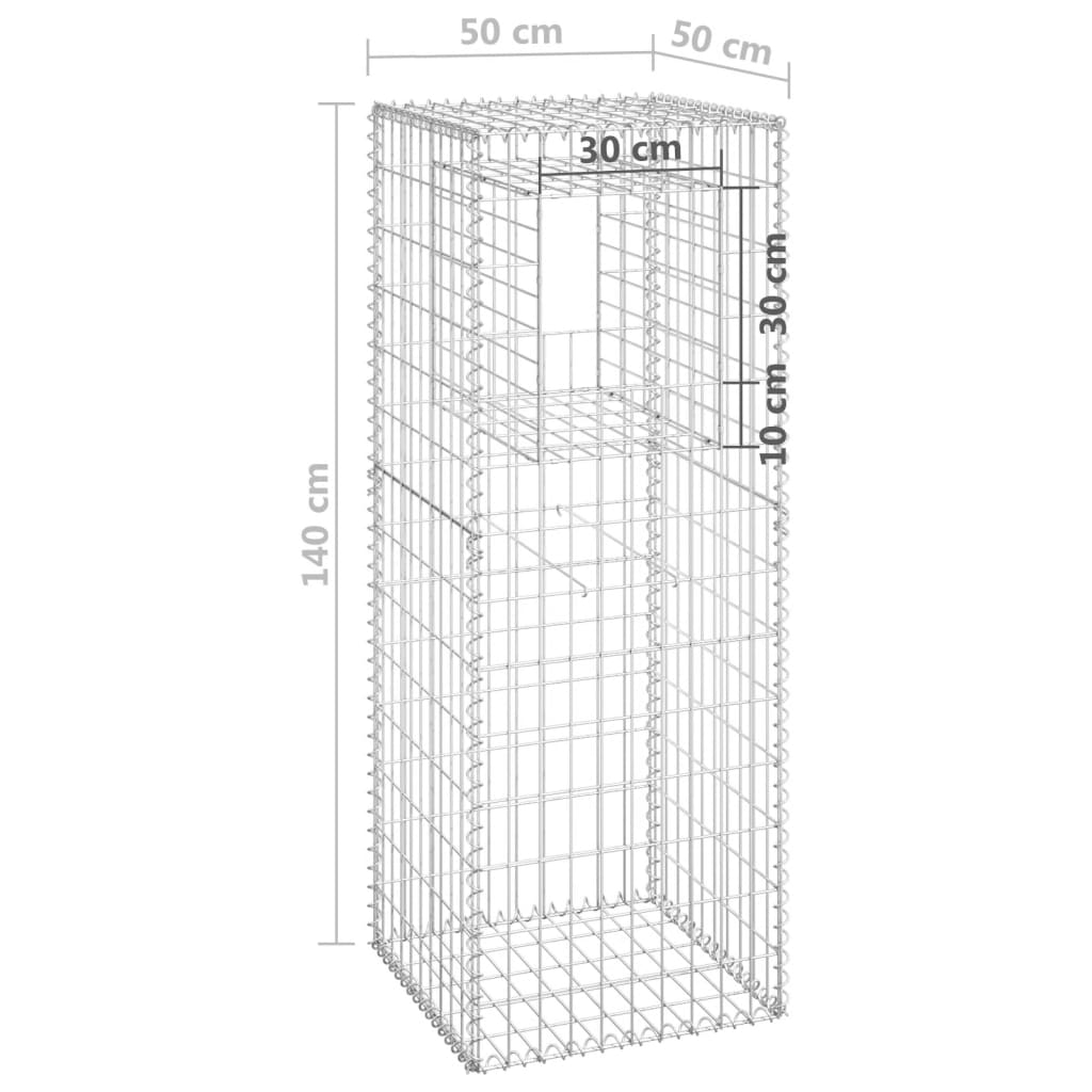 Schanskorf palen 2 st 50x50x140 cm ijzer is nu te koop bij PeponiXL, paradijselijk wonen!