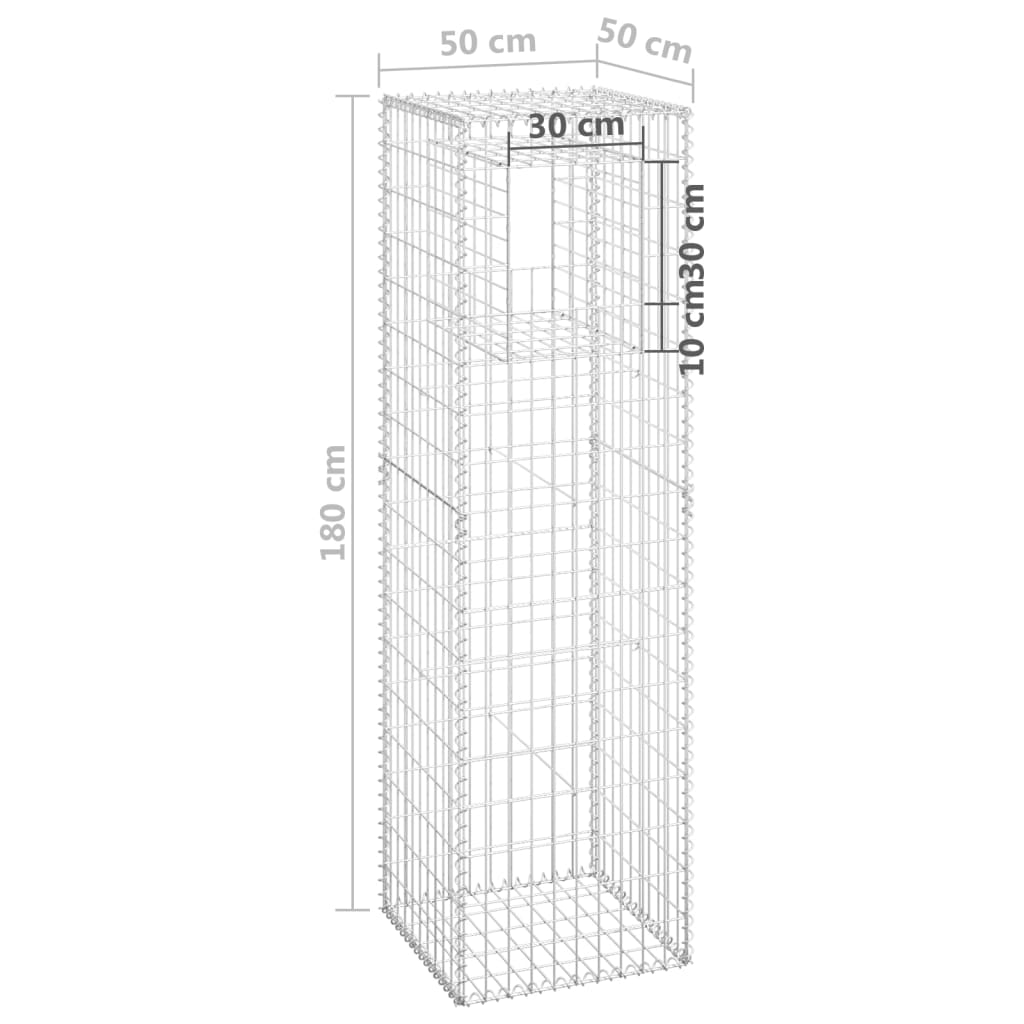 Schanskorf palen 2 st 50x50x180 cm ijzer is nu te koop bij PeponiXL, paradijselijk wonen!