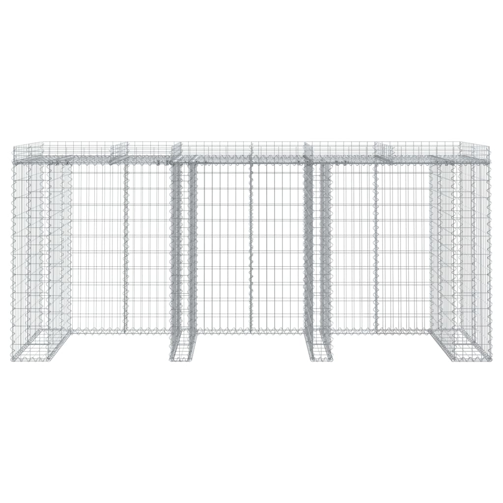 Schanskorf voor vuilnisbak 270x91x120 cm gegalvaniseerd ijzer is nu te koop bij PeponiXL, paradijselijk wonen!