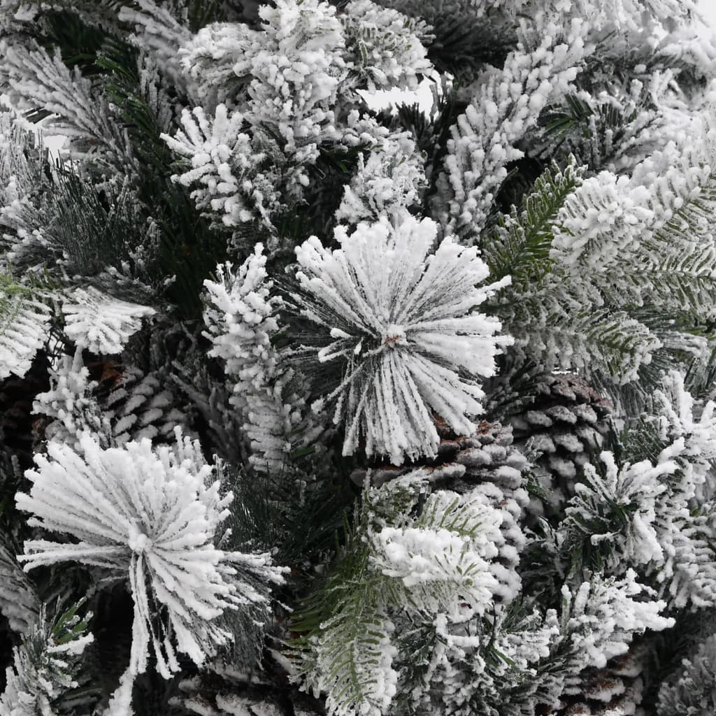 Kerstboom met dennenappels en sneeuw 225 cm PVC en PE is nu te koop bij PeponiXL, paradijselijk wonen!