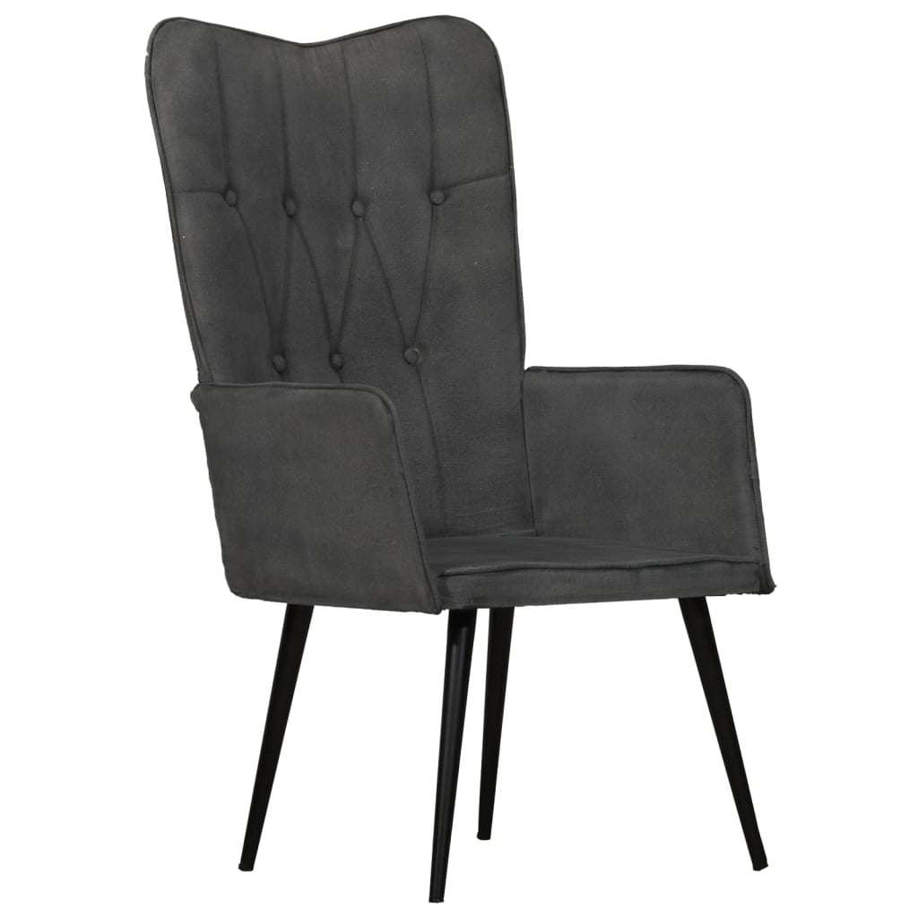 Fauteuil canvas zwart is nu te koop bij PeponiXL, paradijselijk wonen!