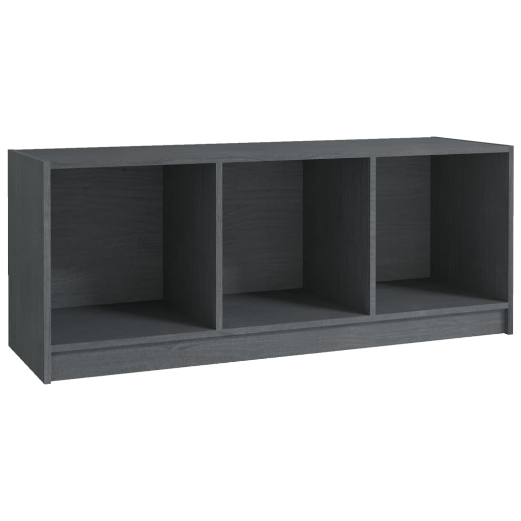Tv-meubel 104x33x41 cm massief grenenhout grijs is nu te koop bij PeponiXL, paradijselijk wonen!