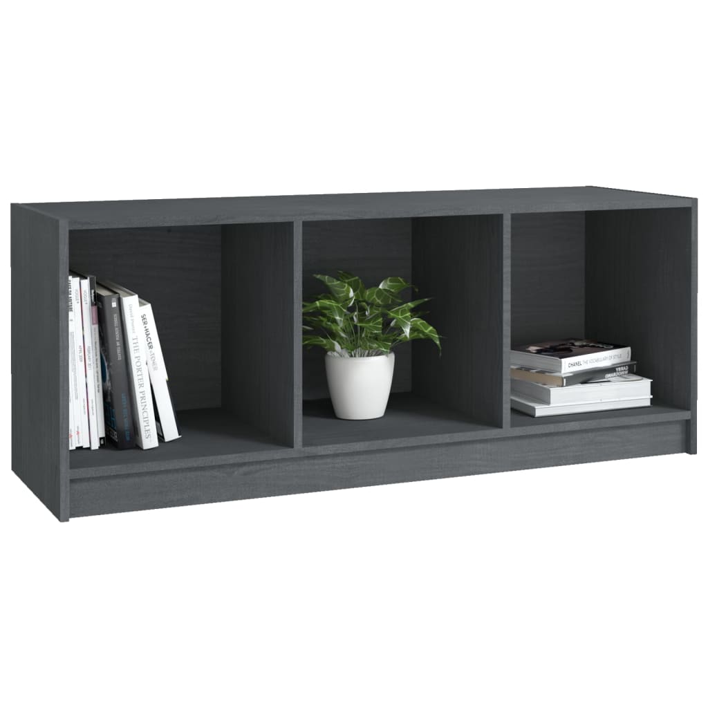 Tv-meubel 104x33x41 cm massief grenenhout grijs is nu te koop bij PeponiXL, paradijselijk wonen!