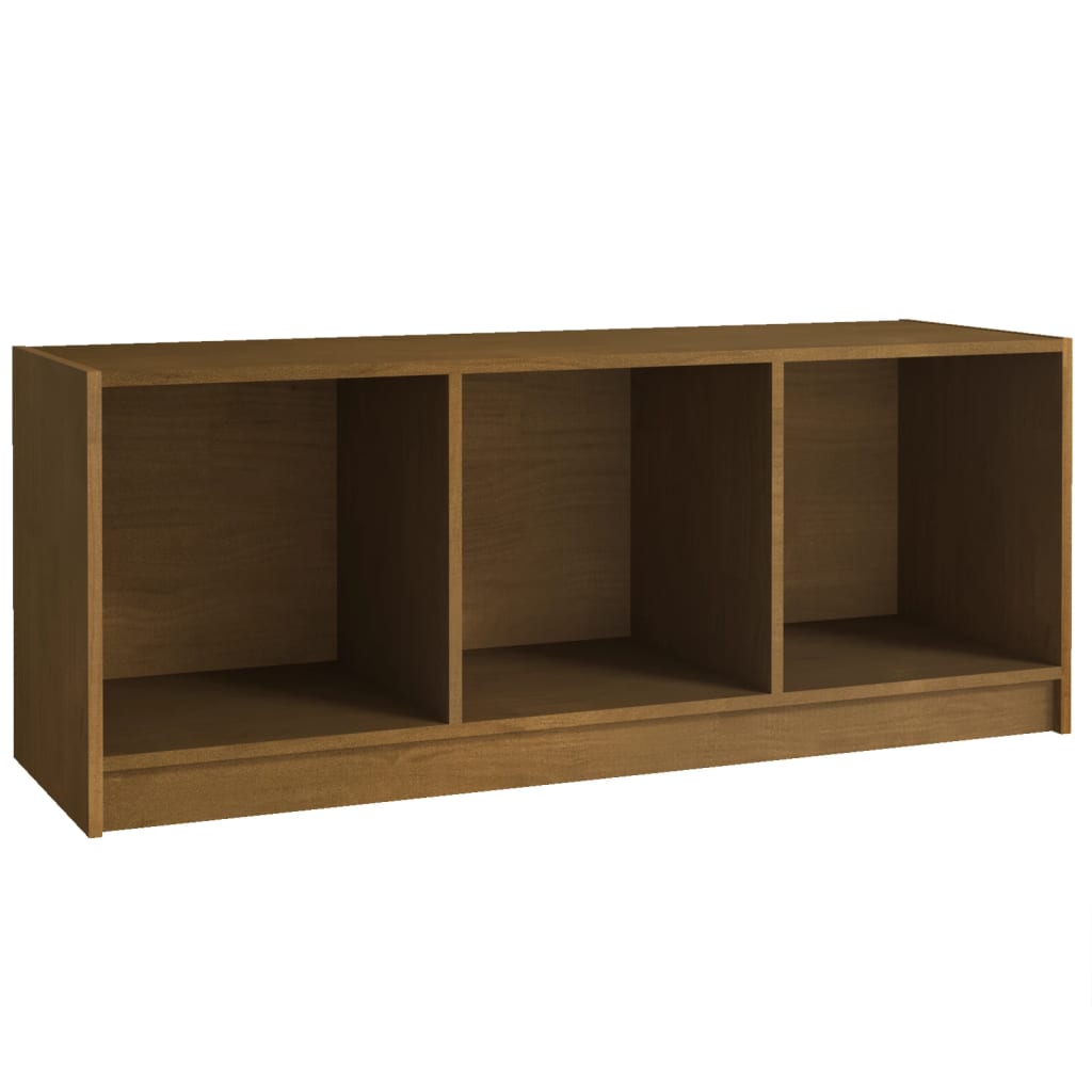 Tv-meubel 104x33x41 cm massief grenenhout honingbruin is nu te koop bij PeponiXL, paradijselijk wonen!