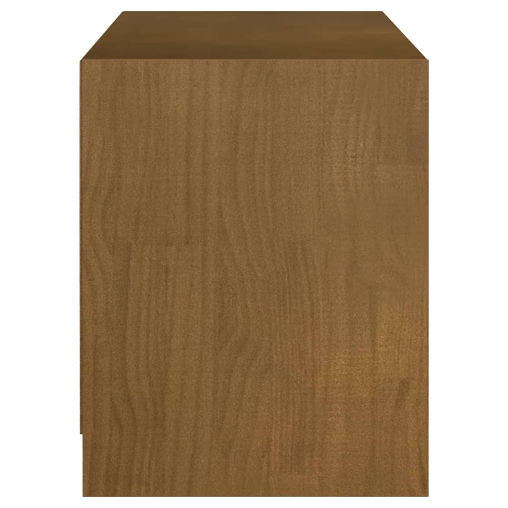 Tv-meubel 104x33x41 cm massief grenenhout honingbruin is nu te koop bij PeponiXL, paradijselijk wonen!
