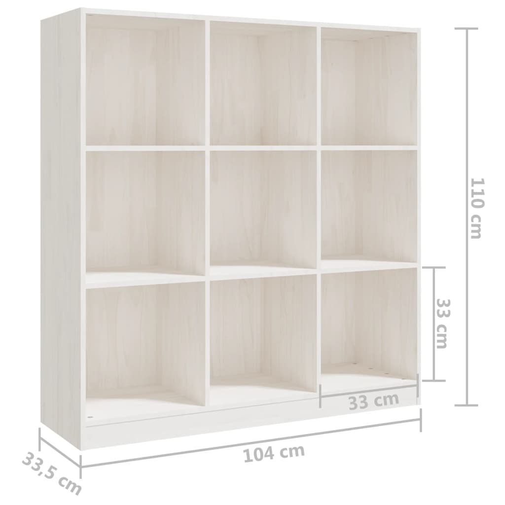 Boekenkast/kamerscherm 104x33,5x110 cm massief grenenhout wit is nu te koop bij PeponiXL, paradijselijk wonen!