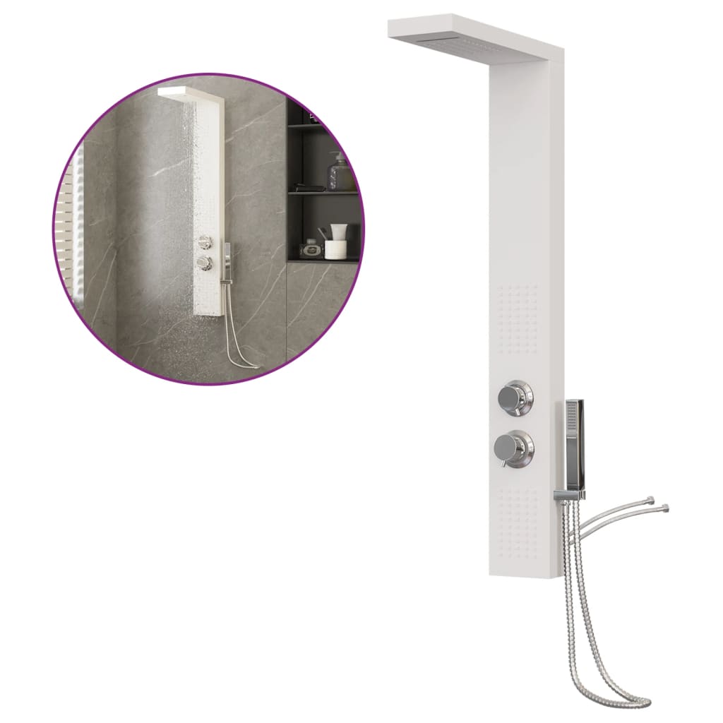 Douchepaneelsysteem aluminium wit is nu te koop bij PeponiXL, paradijselijk wonen!