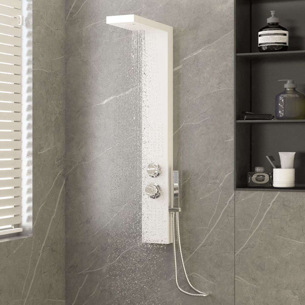 Douchepaneelsysteem aluminium wit is nu te koop bij PeponiXL, paradijselijk wonen!